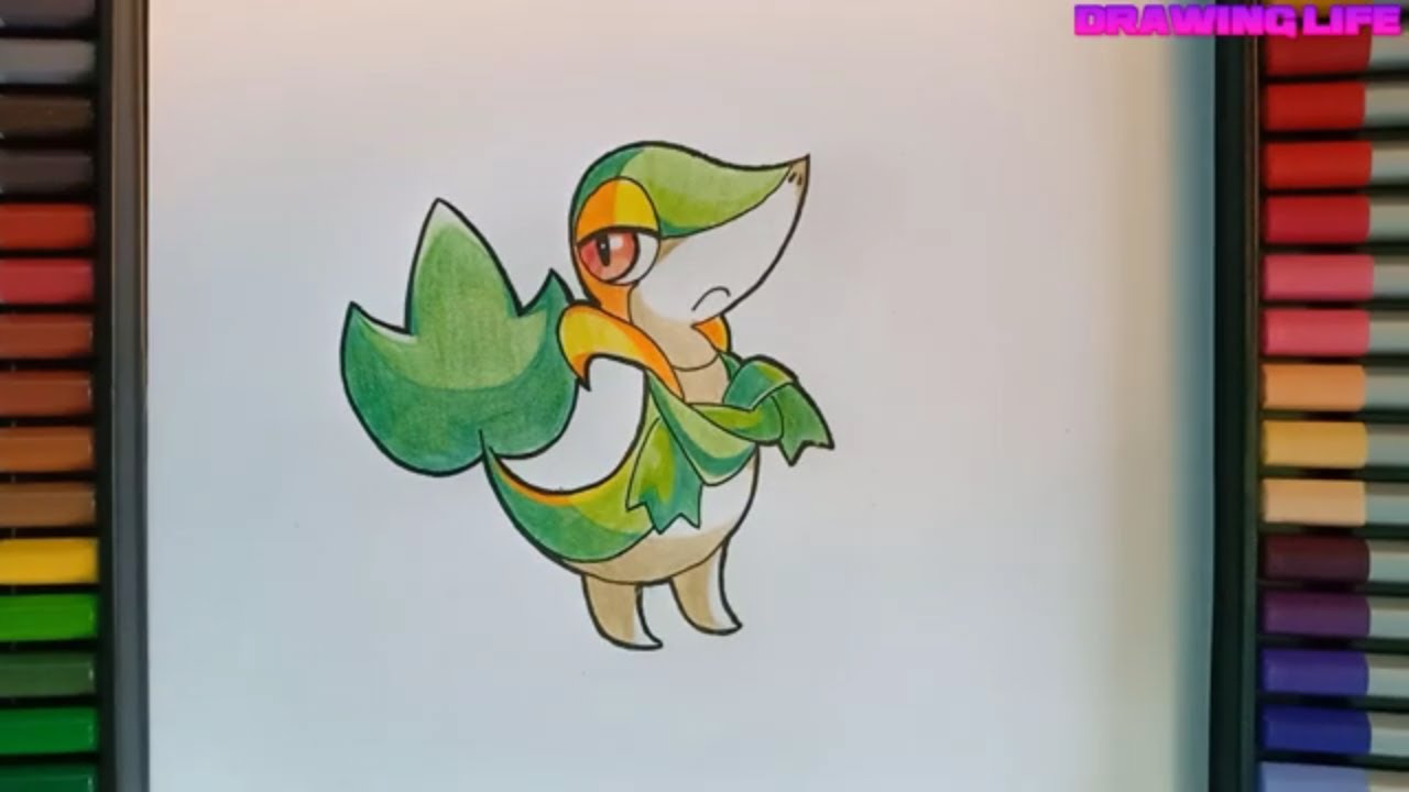 Snivy đã được tạo thành một bức tranh đáng yêu với cách vẽ đơn giản. Hãy chiêm ngưỡng nó để lấy thêm ý tưởng cách vẽ Snivy của riêng bạn. Khám phá những bí quyết và kỹ thuật cần thiết để tạo ra những hình ảnh đẹp mắt về loài Pokemon này.