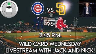 Wild Card Wednesday Livestream Cubs vs Padres & Yankees vs Red Sox: Fight to Survive!