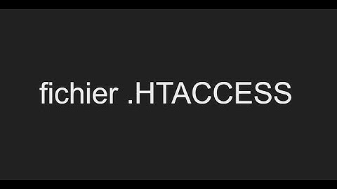 fichier .HTACCESS
