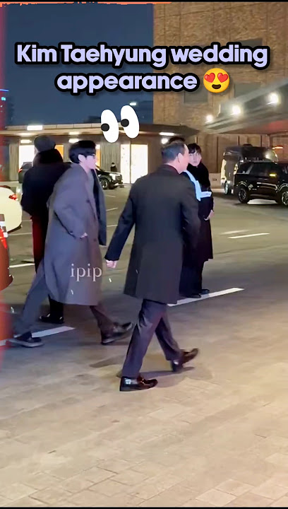OMG! BTS's Kim Taehyung attends wedding! #kimtaehyung #btskimtaehyung