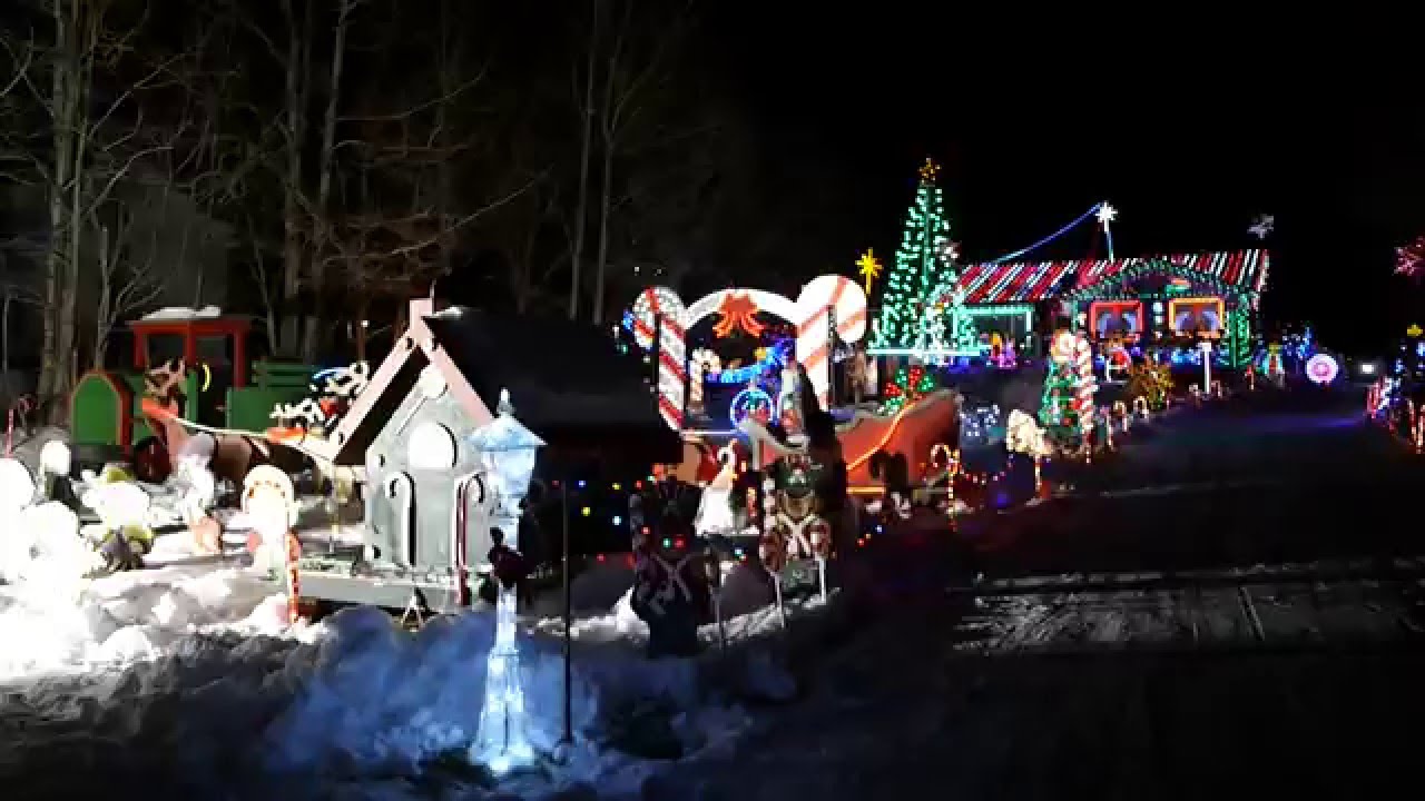 James Gallant Christmas Lights in North Rustico PEI Driveby 2015