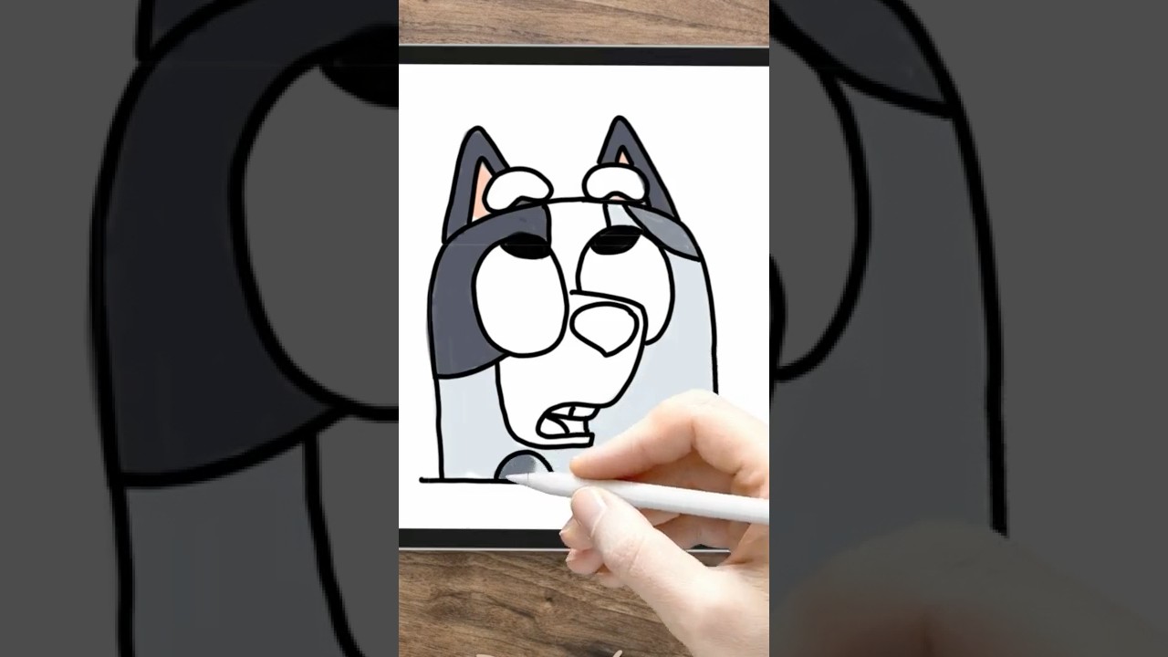 👉 Cómo dibujar a Mofin, la prima de Bluey | Paso a paso para niños 