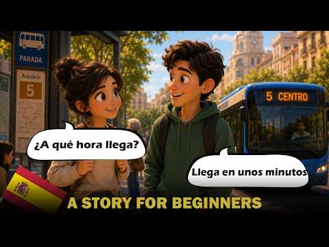 Video A Bus Trip in Spanish | Easy Dialogue Story for Beginners (A0–A1)