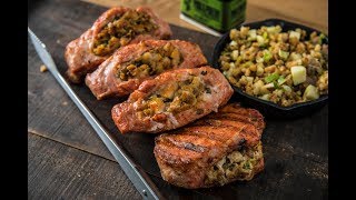 Grilled Stuffed Pork Chops Recipe | Traeger Wood Fired Grills