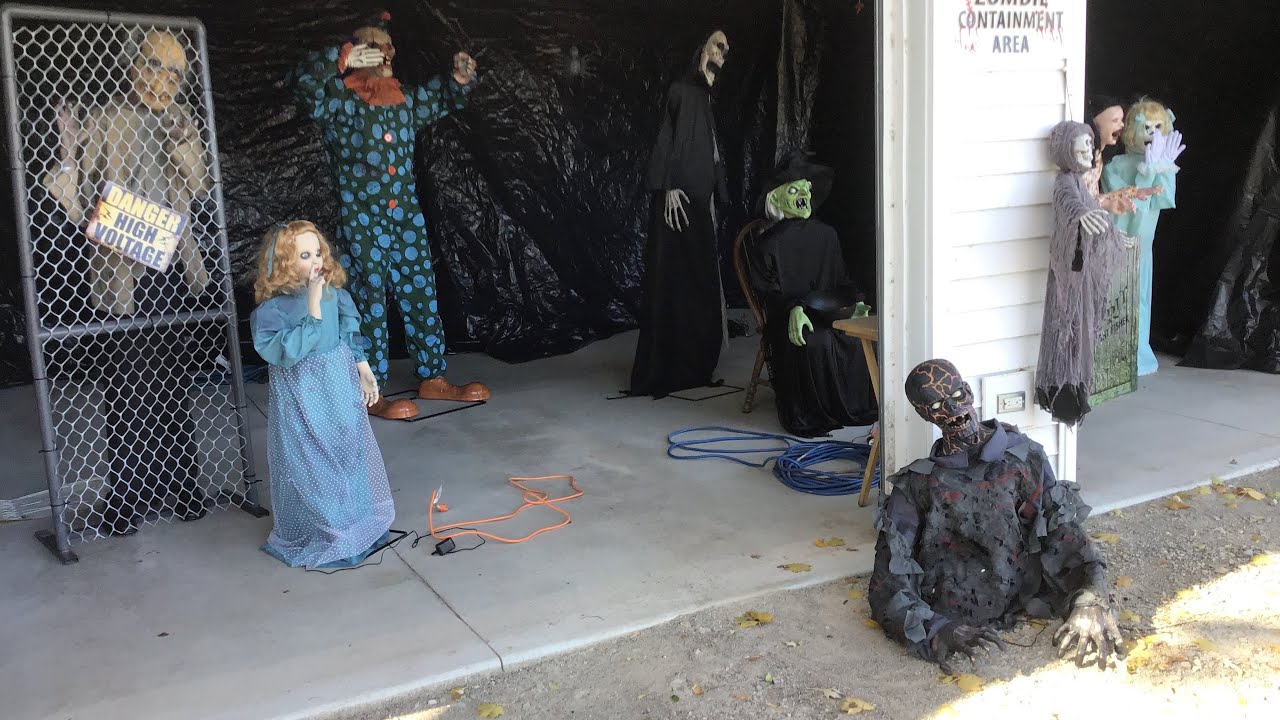 Halloween yard 2020 display Day time walkthrough YouTube