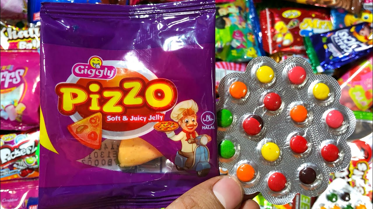 Some Lots Of Candies Pizza Jelly Coloured Rainbow ASMR Candy Opening YouTube