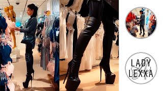 Walking In Leather Overknee Boots Arouns Olympia Einkaufzentrum Perfect Heels By Tajna-Club-Shoes