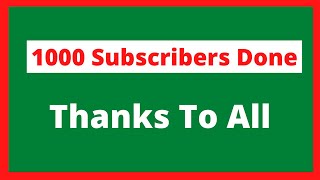 1000 Subscribers Celebrations 1K Subscribers Tech Master Bd 1K