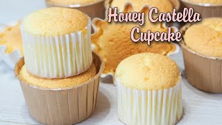 Fluffy Honey Castella Cake (Cupcake)