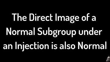 Epimorphic Image of a Normal Subgroup Proof