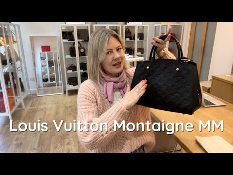 Louis Vuitton Empreinte Leather Montaigne MM in Black Satchel Bag