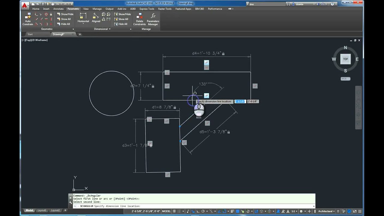 AutoCAD 2016 Dimensional Constraints - A How To Guide - YouTube