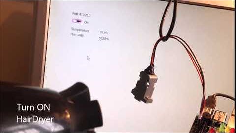 Windows 10 IoT Raspberry Pi 2  i2c Temperature & Humidity  APP Demo