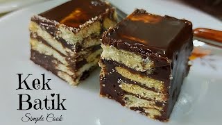 CARA BUAT KEK BATIK MILO YANG SENANG | 4 BAHAN JE