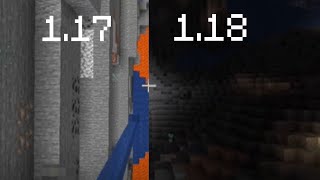 Digging straight down before and after 1.18
