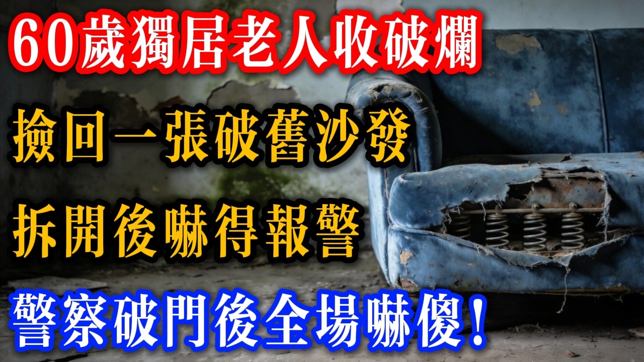 60 歲獨居老人收破爛，撿回一張破舊沙發，拆開後嚇得報警，警察破門後全場嚇傻！