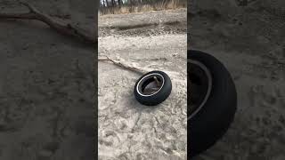 Why do people leave their tires at the beach?