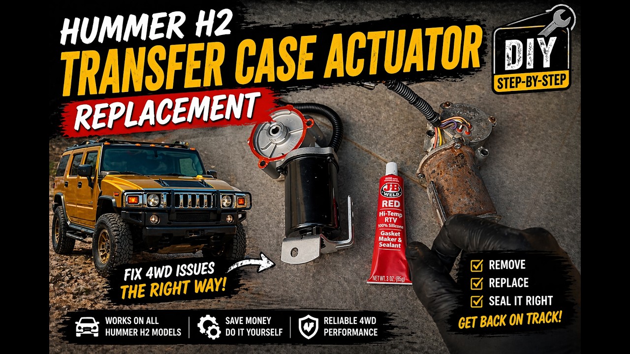 Hummer Replacement Hummer H2 Transfer Case Actuator Replacement | Fix 4WD Issues (Step-by ...