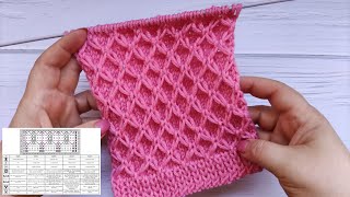 Free Knitting Patterns - Diamond Mesh Knitting Pattern