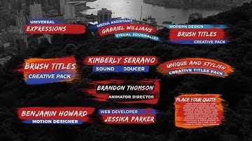 Brush Titles Motion Graphics Templates