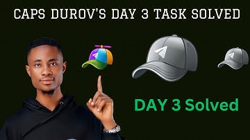 CAPS DUROV’S AIRDROP - Day 3 Hidden Cap Solved.