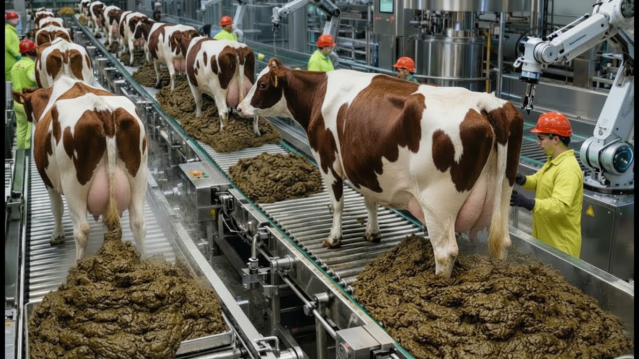 Inside the Cow Dung Power Factory | From Animal Waste to Electricity (Full Process)