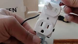 BESTTEN outlet & switch combo, difficult to install