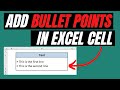 Add bullet points in Excel (Works with Laptop Keyboard)