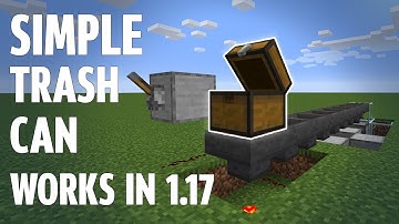 Safe and Simple Redstone Trash Can - Minecraft 1.17