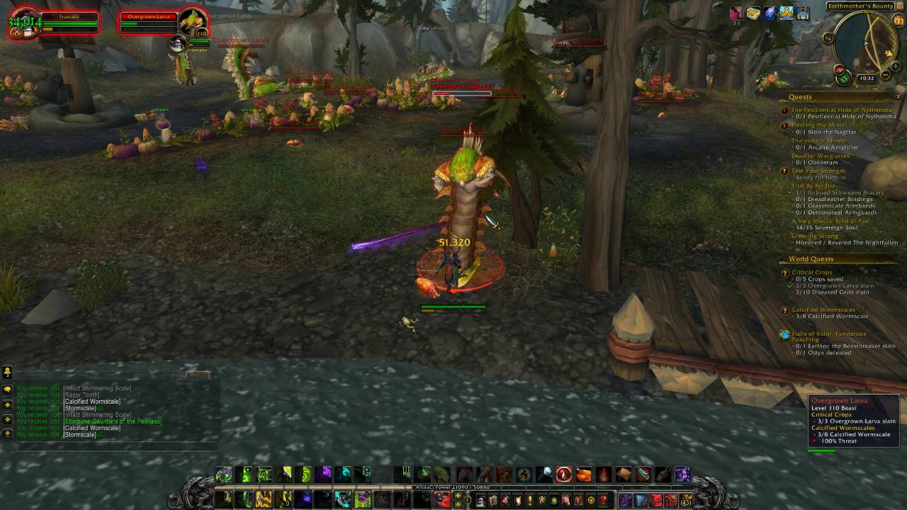 World of Warcraft Calcified Wormscales Skinning Legion World Quest Guide