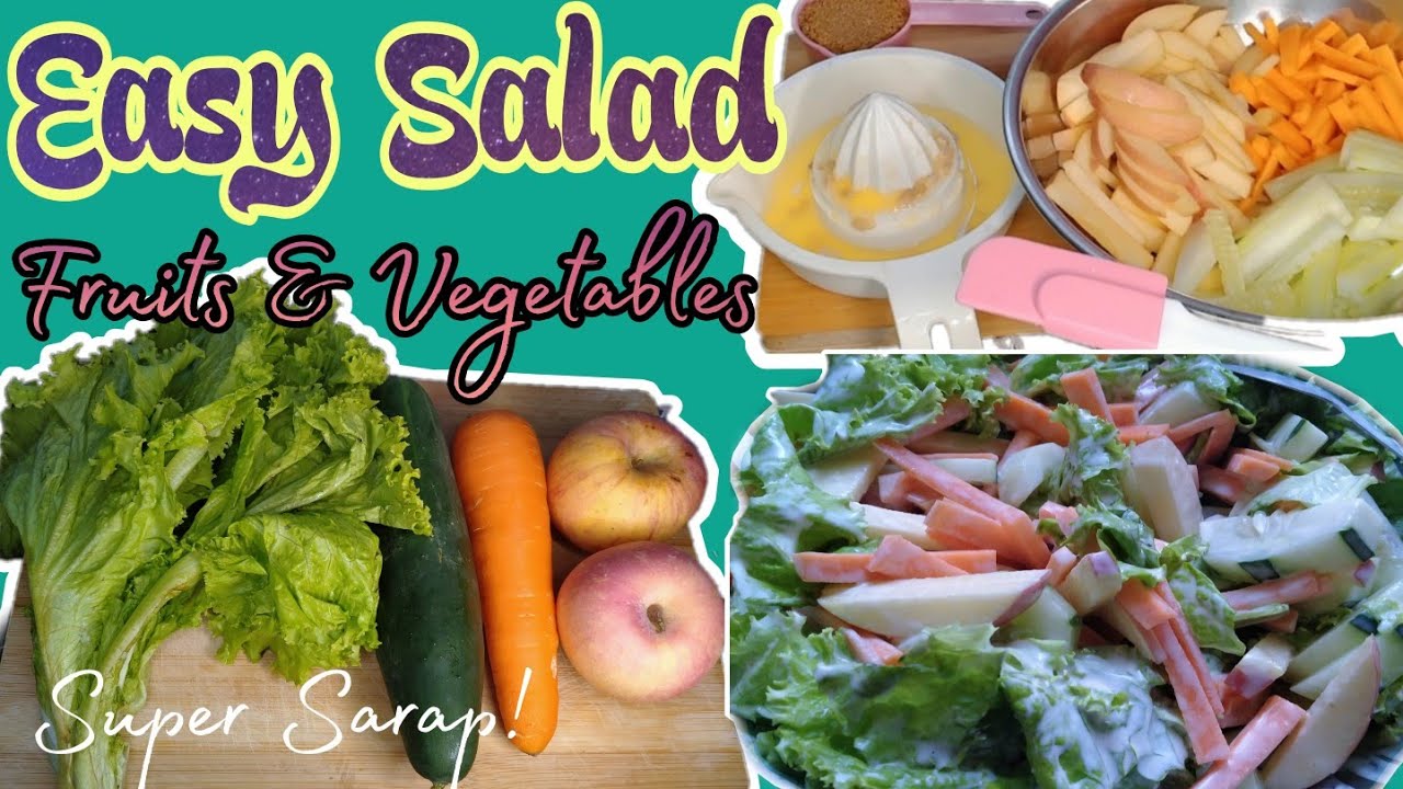 Easy Salad Recipe Fruit & Vegetables Salad \ TwinMAMA YouTube