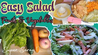 Easy Salad Recipe | Fruit & Vegetables Salad