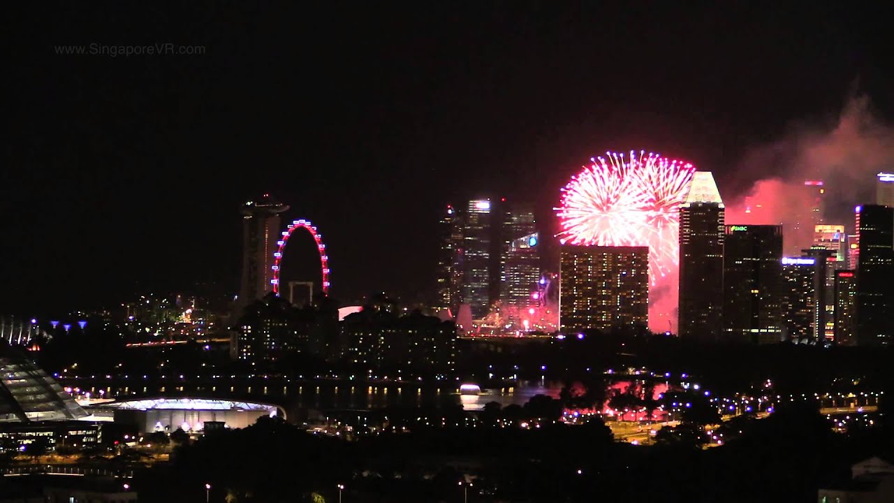 NDP 2014 Fireworks shot from Sims Avenue YouTube