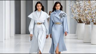 Burberry Spring 2026 Elegant Fashion for Women | Ice Blue & Stone Chic Minimalist Style screenshot 5