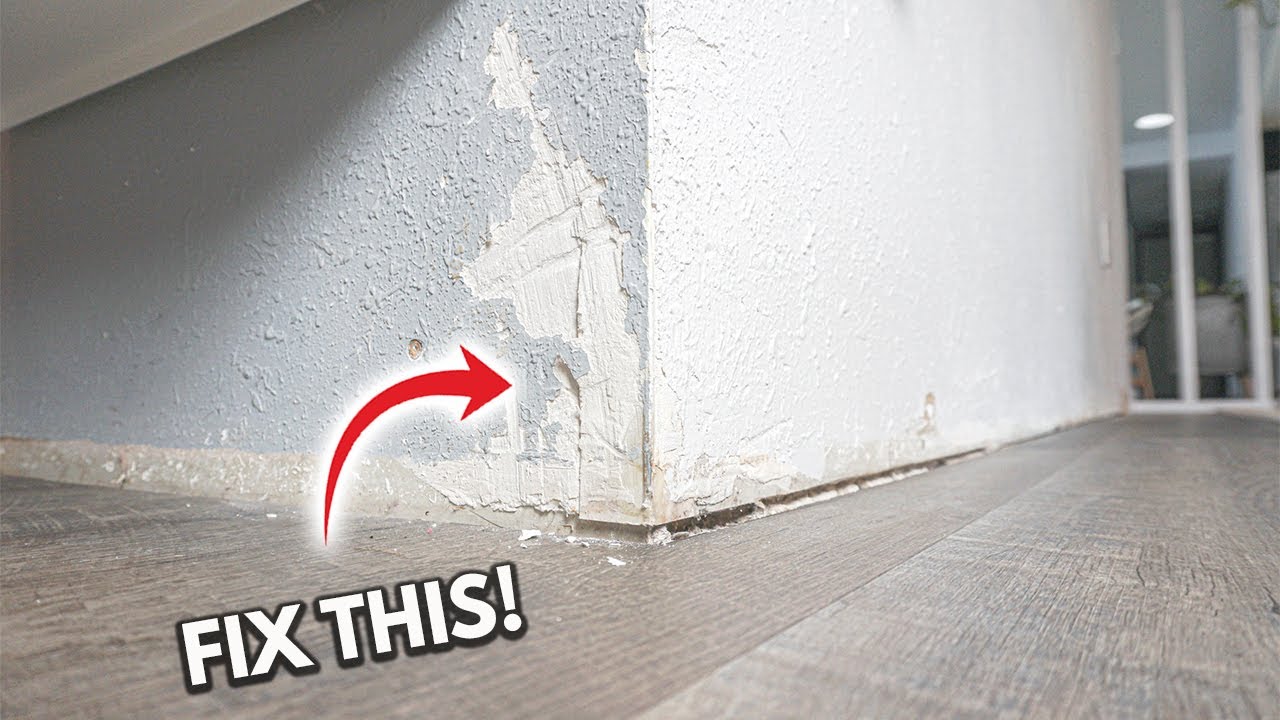 How To Repair Damaged Drywall Corner Like A Pro As A Beginner! DIY