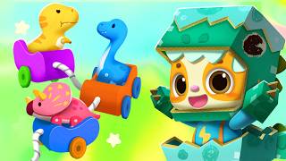 learn dinosaurs family baby shark sharing nursery rhymes