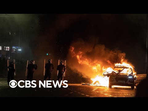 Riots erupt in Dublin after children injured in stabbing attack