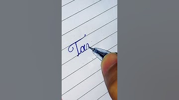 writing a name "Tanu" in cursive #shorts