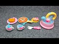 4 Minutes Satisfying with Unboxing Pink Rabbit Teapot Pizza Play set