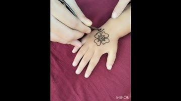 easy mehndi design.👌🔥💞 Kids hand mehndi design #mehndi #kids #mehndidesign