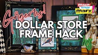 Dollar Store Frame Hack  Faux Malachite