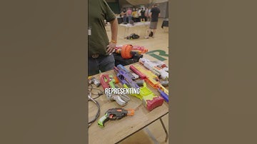 @MisterNathan shows off his blaster integration work and how to make them! #Ragnarocktoberfest2023