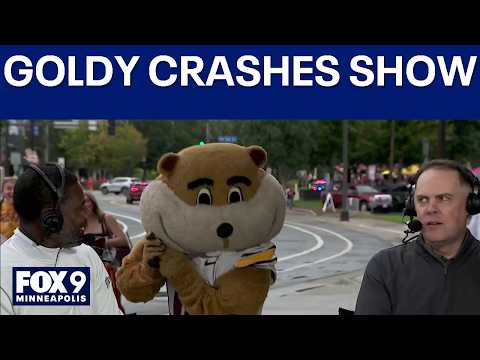 Goldie crashes Gopher Pre-Game show