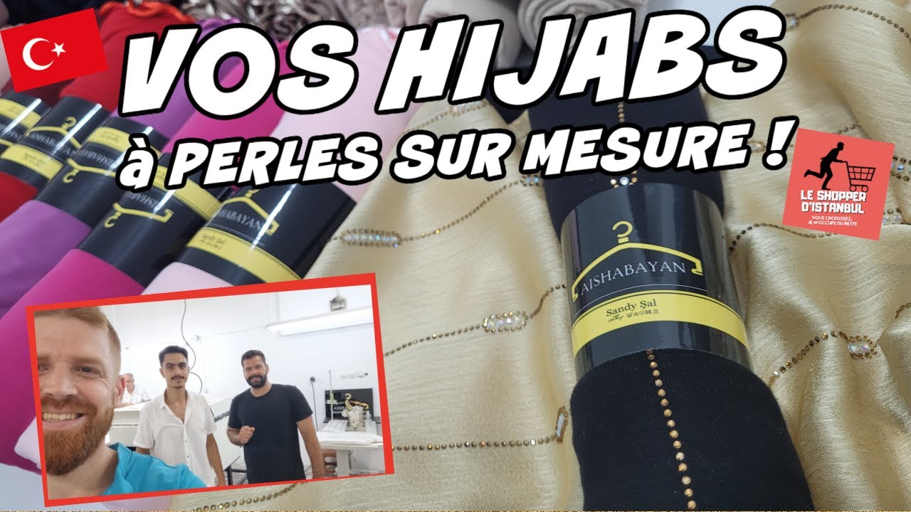Hijab à perle : Atelier Confection de Hijab avec strass - Turquie - Voile avec perle - Grossiste