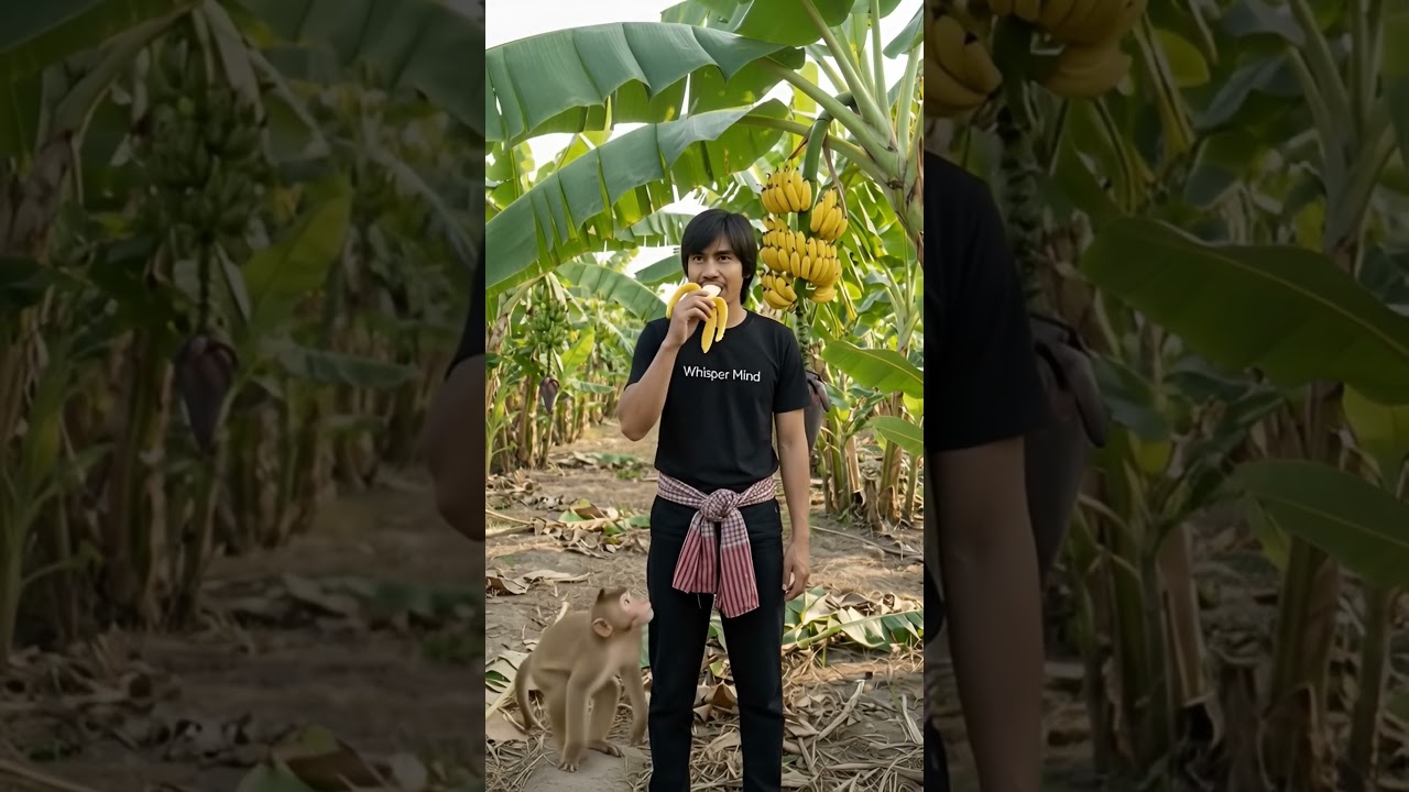How to eat a banana without monkeys trying to steal it. 