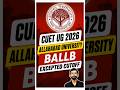 🎯 CUET UG 2026 | Allahabad University BALLB Expected Cutoff #cuet2026