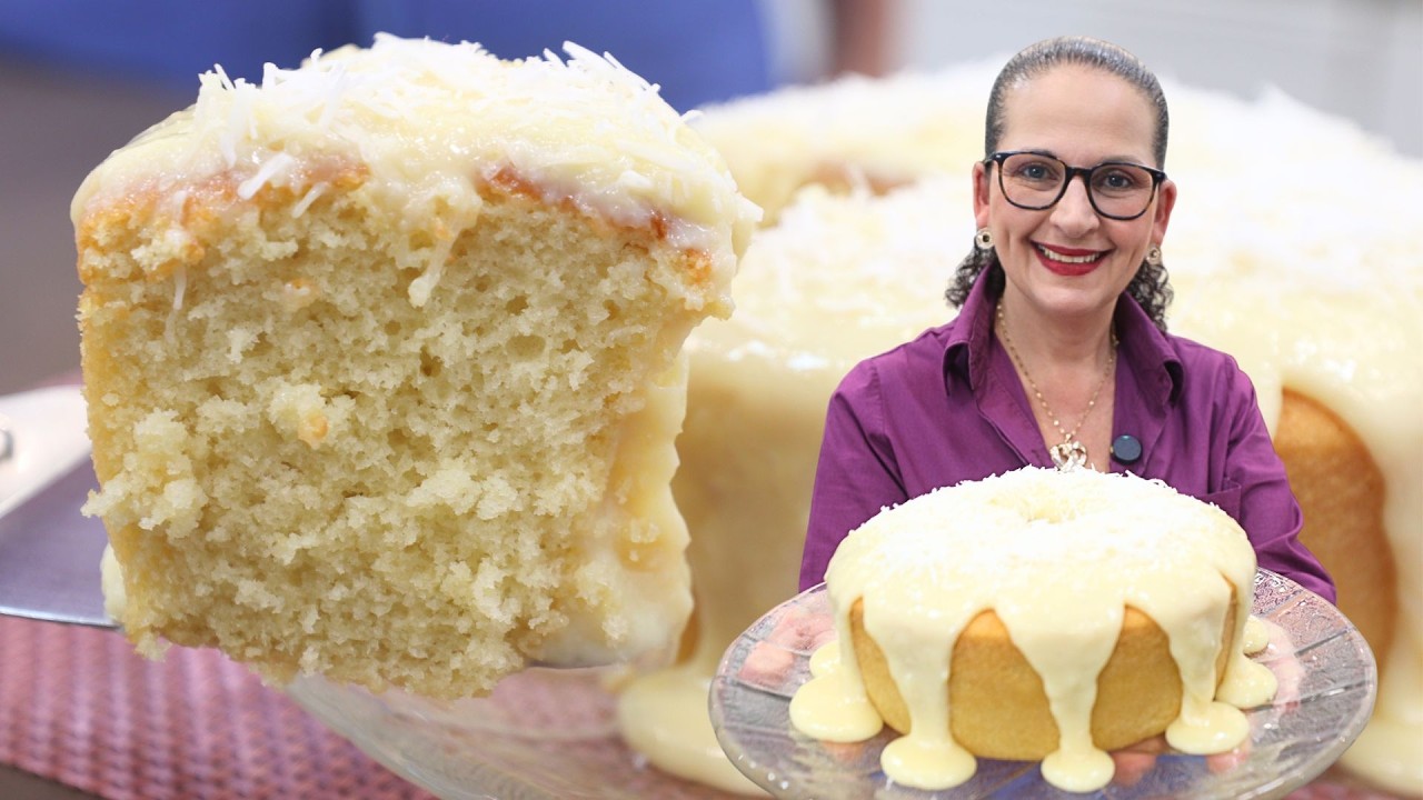 BOLO DE COCO MAIS FOFINHO E FÁCIL DA ISAMARA! COBERTURA SUPER CREMOSA! - Isamara Amâncio