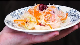 Салат из свежей капусты как в Советской столовой. Cabbage salad