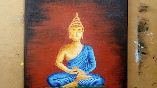 Lord Buddha Painting / How to draw buddha / Vesak festival Painting / Easy Buddha painting