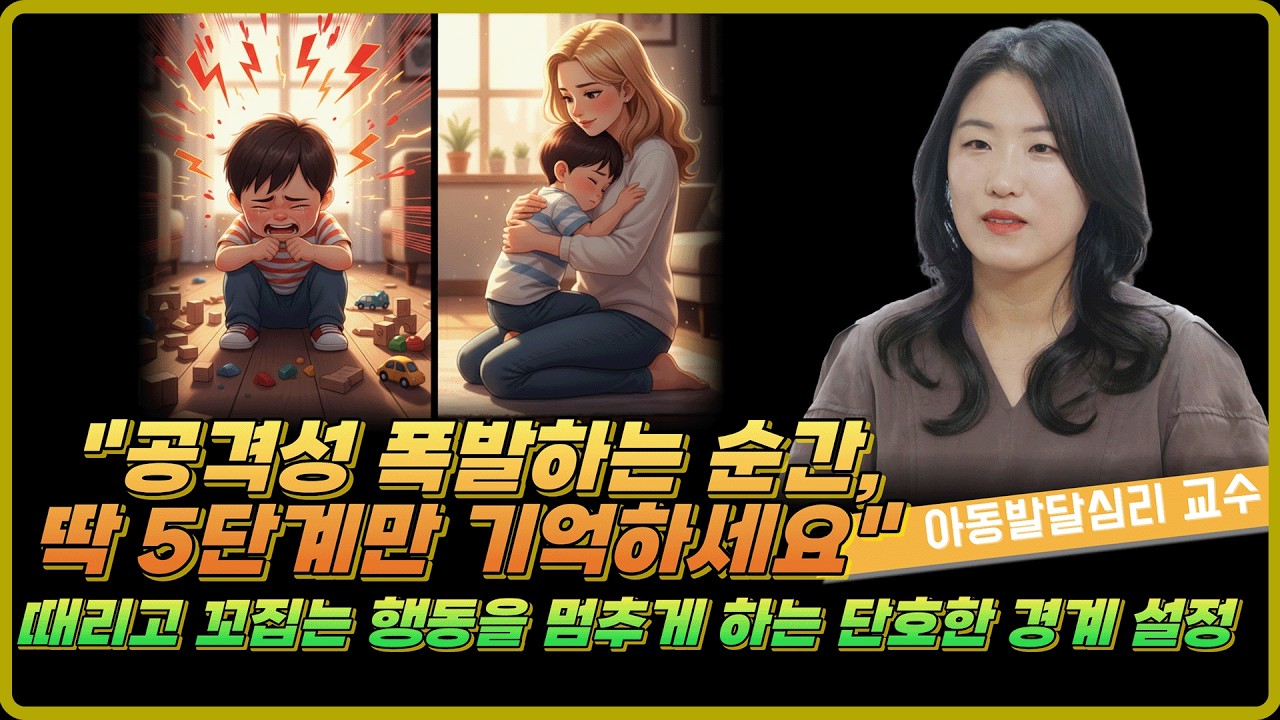 갑자기 때리고 던지는 아이의 공격성🤯 즉각적으로 감소시키는 심리학자의 5단계 개입법